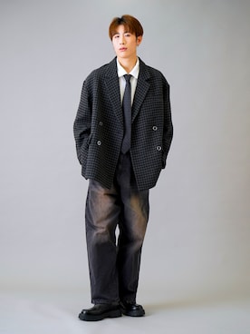 「アイテム（フォーマルスーツ/小物）」を使った、Gaisuさん（メンズ・175cm）の秋コーディネート