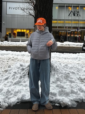 「VOLCOM（ボルコム）のアイテム」を使った、maiさん（レディース・167cm）の冬コーディネート