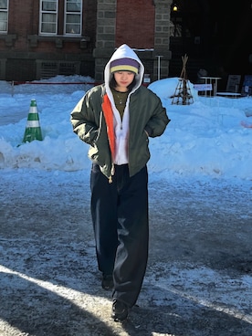 「GAP（ギャップ）のアイテム（パンツ）」を使った、maiさん（レディース・167cm）の冬コーディネート