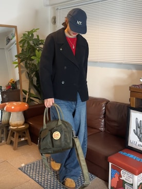 「アイテム（ピーコート）」を使った、maiさん（レディース・167cm）の秋コーディネート