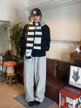 「アイテム（ピーコート）」を使った、maiさん（レディース・167cm）の秋コーディネート