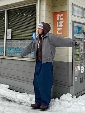 「STUSSY（ステューシー）のアイテム」を使った、maiさん（レディース・167cm）の冬コーディネート