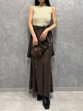 「アイテム（チューブトップ）」を使った、FRAY I.Dさん（レディース・159cm）の夏コーディネート