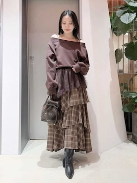「FRAY I.D（フレイアイディー）のアイテム」を使った、FRAY I.Dさん（レディース・154cm）の秋コーディネート