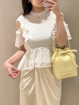 「FRAY I.D（フレイアイディー）のアイテム（バッグ）」を使った、FRAY I.Dさん（レディース・165cm）の春コーディネート