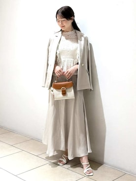 「FRAY I.D（フレイアイディー）のアイテム（バッグ）」を使った、FRAY I.Dさん（レディース・158cm）の春コーディネート