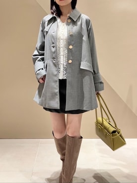 FRAY I.D（フレイアイディー）の「2wayジャガードブラウス×カットソー