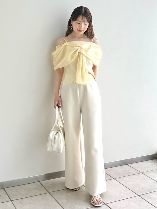 セール】ノットデザインカットコンビトップス（Tシャツ