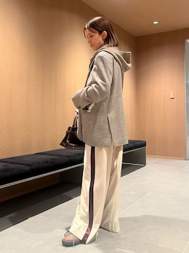 「アイテム（ストール/ショール）」を使った、FRAY I.Dさん（レディース・155cm）の秋コーディネート