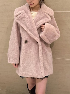 「アイテム（ムートンコート）」を使った、FRAY I.Dさん（レディース・161cm）の秋コーディネート