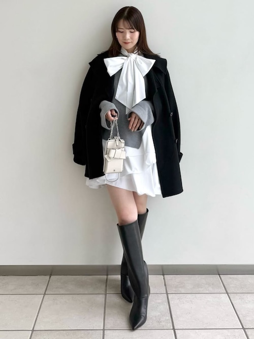 ウールリバーミドルAラインコート（ピーコート）｜FRAY I.D（フレイ