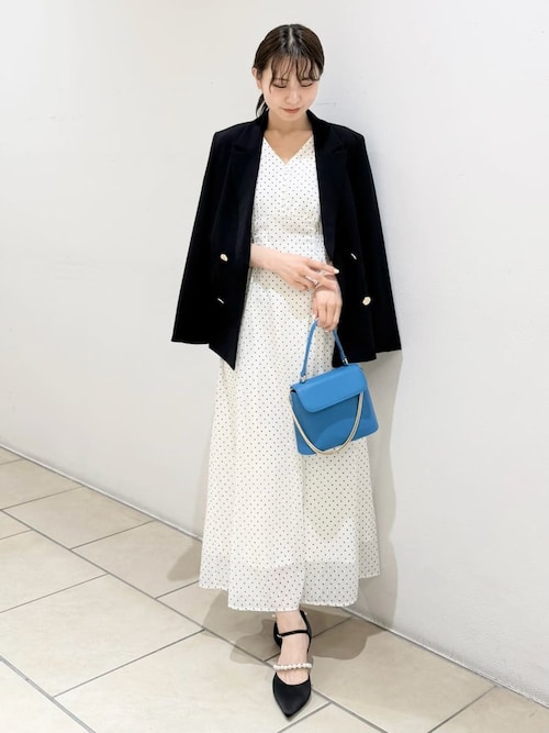 パフスリーブドットワンピース（ワンピース）｜FRAY I.D（フレイ