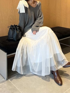 「FRAY I.D（フレイアイディー）のアイテム」を使った、FRAY I.Dさん（レディース・161cm）の冬コーディネート