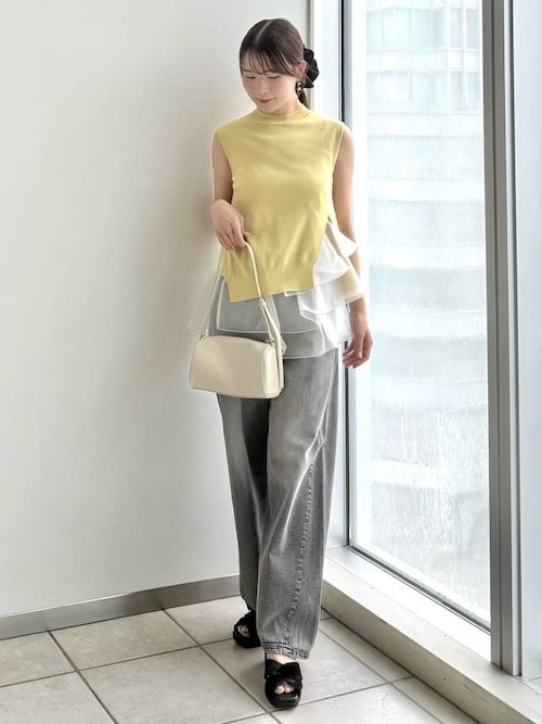 【新品未使用】FairLiar ラッフルポイントニット ラッフルレイヤード長袖ニットトップス｜WOMEN｜250HSF70-090B