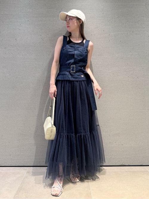 FRAY I.D｜Dickies】チュールコンビジャンパードレス（ワンピース