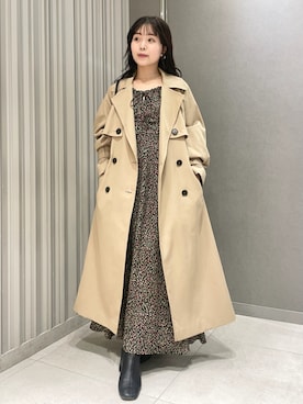 「骨格ストレート」｜「アイテム（トレンチコート）」を使った、FRAY I.Dさん（レディース・153cm）の冬コーディネート