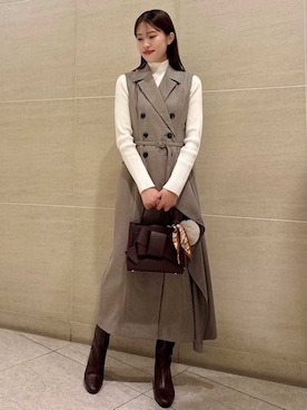 「アイテム（キーケース/キーアクセサリー）」を使った、FRAY I.Dさん（レディース・160cm）の秋コーディネート