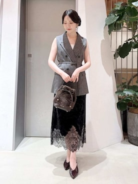 「FRAY I.D（フレイアイディー）のアイテム（ジャケット/アウター）」を使った、FRAY I.Dさん（レディース・154cm）の夏コーディネート