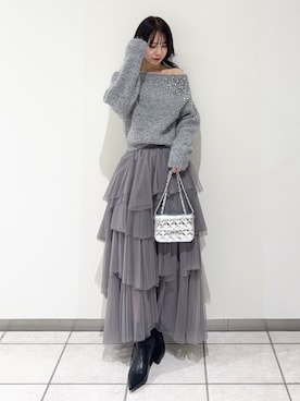 「FRAY I.D（フレイアイディー）のアイテム（トップス）」を使った、FRAY I.Dさん（レディース・159cm）の冬コーディネート