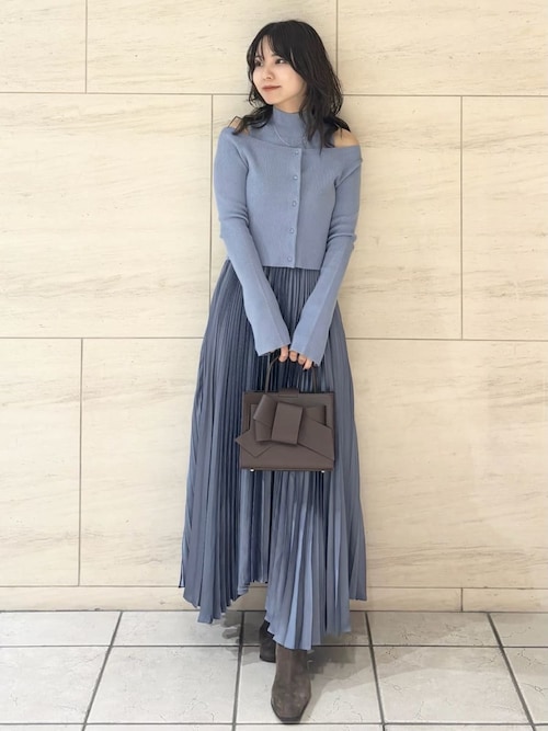 ニットドッキングプリーツワンピース（ワンピース）｜FRAY I.D（フレイ  