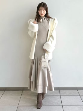 「アイテム（トレンチコート）」を使った、FRAY I.Dさん（レディース・158cm）の秋コーディネート