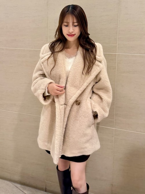 ECOPELボアミドルコート（ムートンコート）｜FRAY I.D（フレイ