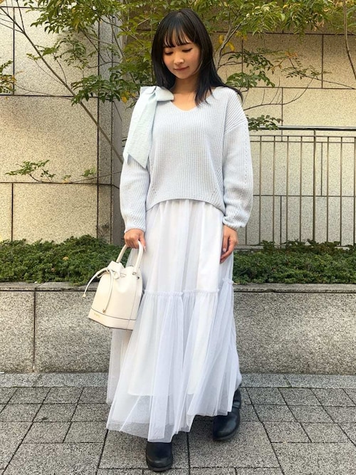 定価31900円　新品タグ付FRAY ID ECOPEL ホワイト ファー FRAY I.D（フレイ・アイディー） ECOPELハイネックファーショート