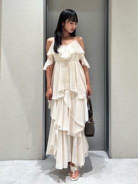 「FRAY I.D（フレイアイディー）のアイテム（ワンピース/ドレス）」を使った、FRAY I.Dさん（レディース・156cm）の夏コーディネート