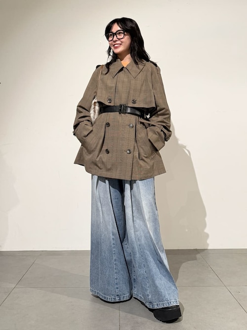 FRAY I.D フレイアイディー 　ボックスタックワイドデニムパンツ ボックスタックワイドデニムパンツ(ワイドパンツ)｜パンツ｜FRAY