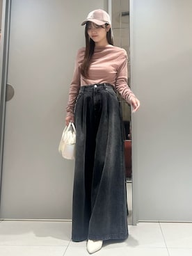 「FRAY I.D（フレイアイディー）の【LeSportsac× FRAY I.D】SQUARE TH CROSSBODY（ハンドバッグ、ホワイト系）」を使った、FRAY I.Dさんの夏コーディネート