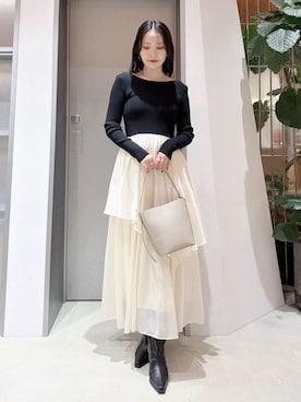 「FRAY I.D（フレイアイディー）のアイテム」を使った、FRAY I.Dさん（レディース・154cm）の秋コーディネート