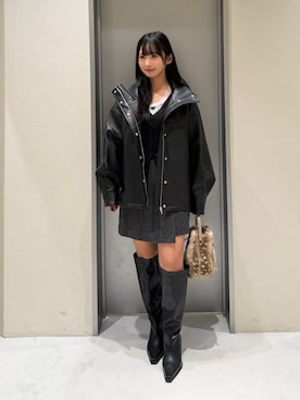 「FRAY I.D（フレイアイディー）のアイテム（ショルダーバッグ）」を使った、FRAY I.Dさん（レディース・156cm）の秋コーディネート