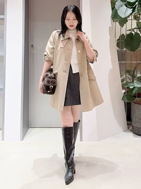 「FRAY I.D（フレイアイディー）のアイテム（ショルダーバッグ）」を使った、FRAY I.Dさん（レディース・154cm）の秋コーディネート