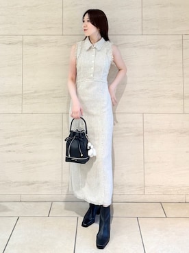 「アイテム（財布/小物、ホワイト系）」を使った、FRAY I.Dさん（レディース・160cm）の秋コーディネート
