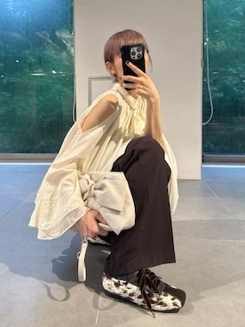 「FRAY I.D（フレイアイディー）のアイテム（パンツ）」を使った、FRAY I.Dさん（レディース・162cm）の秋コーディネート