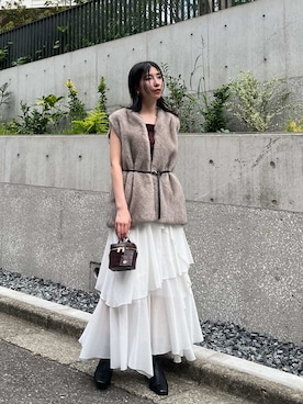 新品■FRAY I.D ペプラムストレッチリバーコート黒SIZE1 FRAY I.D（フレイアイディー）の「ペプラムストレッチリバー