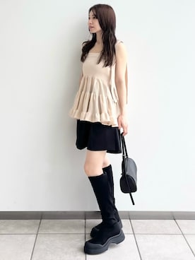 「イエベ」｜「アイテム（キャミソール）」を使った、FRAY I.Dさん（レディース・159cm）の夏コーディネート