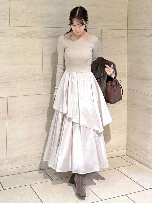 ニットドッキングワンピース（ワンピース）｜FRAY I.D（フレイ