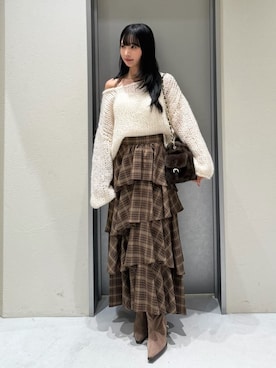 「FRAY I.D（フレイアイディー）のアイテム（ショルダーバッグ）」を使った、FRAY I.Dさん（レディース・156cm）の秋コーディネート