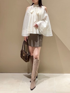 「FRAY I.D（フレイアイディー）のアイテム（パンツ）」を使った、FRAY I.Dさん（レディース・165cm）の秋コーディネート