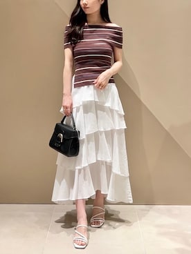 「フレアスカート」｜FRAY I.Dさん（レディース・165cm）の春コーディネート