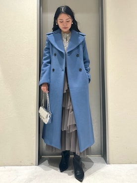 「アイテム（ダッフルコート）」を使った、FRAY I.Dさん（レディース・161cm）の冬コーディネート