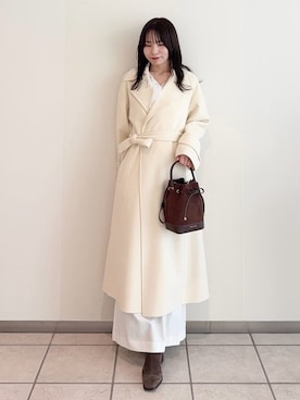 「アイテム（トレンチコート）」を使った、FRAY I.Dさん（レディース・159cm）の冬コーディネート