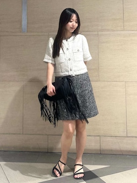 「FRAY I.D（フレイアイディー）のアイテム（バッグ）」を使った、FRAY I.Dさん（レディース・155cm）の春コーディネート