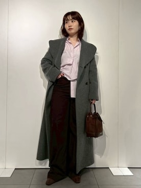 「アイテム（ダッフルコート）」を使った、FRAY I.Dさん（レディース・153cm）の秋コーディネート