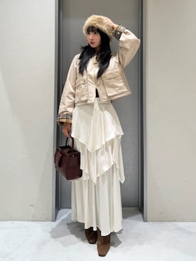 「FRAY I.D（フレイアイディー）のアイテム（ジャケット/アウター）」を使った、FRAY I.Dさん（レディース・156cm）の秋コーディネート