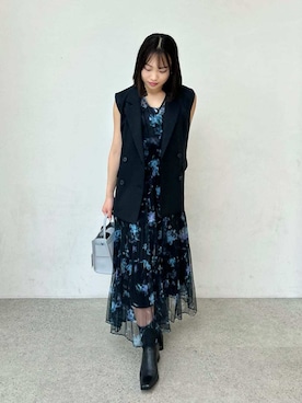 「アイテム（トレンチコート）」を使った、FRAY I.Dさん（レディース・159cm）の夏コーディネート