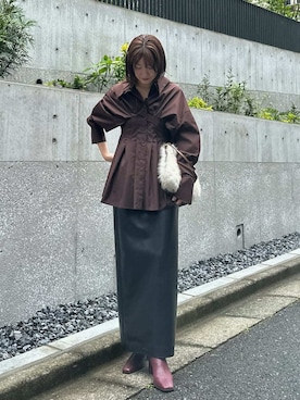 「アイテム（ブーツ、レッド系）」を使った、FRAY I.Dさん（レディース・165cm）の夏コーディネート