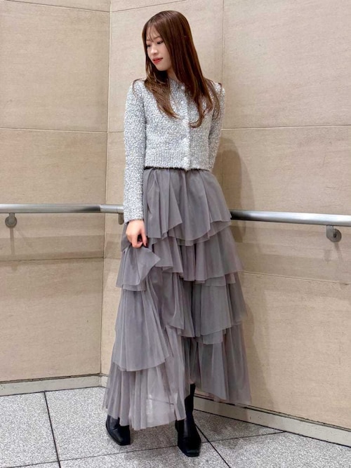 チュールアシメティアードスカート（スカート）｜FRAY I.D（フレイ