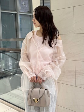 「イエベ」｜「アイテム（スウェットパンツ）」を使った、FRAY I.Dさん（レディース・159cm）の春コーディネート